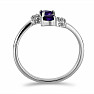 Silberring mit afrikanischem Amethyst und Zirkonen Ag 925 016430 AFAM