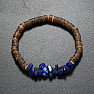 Armband aus Lapislazuli und Kokosnuss