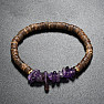 Armband aus Amethyst und Kokosnuss