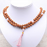 Japa Mala Rudraksha Halskette mit Roségold