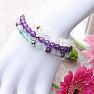 Set aus drei Armbändern - Amethyst, Fluorit, Kristall