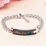 True Love Armband aus chirurgischem Stahl mit Zirkonia