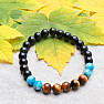 Tigerauge, Apatit und Obsidian Herrenarmband RB Design 36