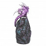 Leuchtende Amethyst-Drachenwächter-Statuette