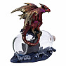 Statue eines Drachen mit einem Schiff in einer Flasche Voyage