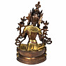 Feng Shui Statuette der Göttin Grüne Tara Messing bräunlich gold 35 cm