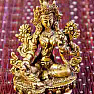 Feng Shui Statuette der Göttin Green Tara Messing 9,5 cm